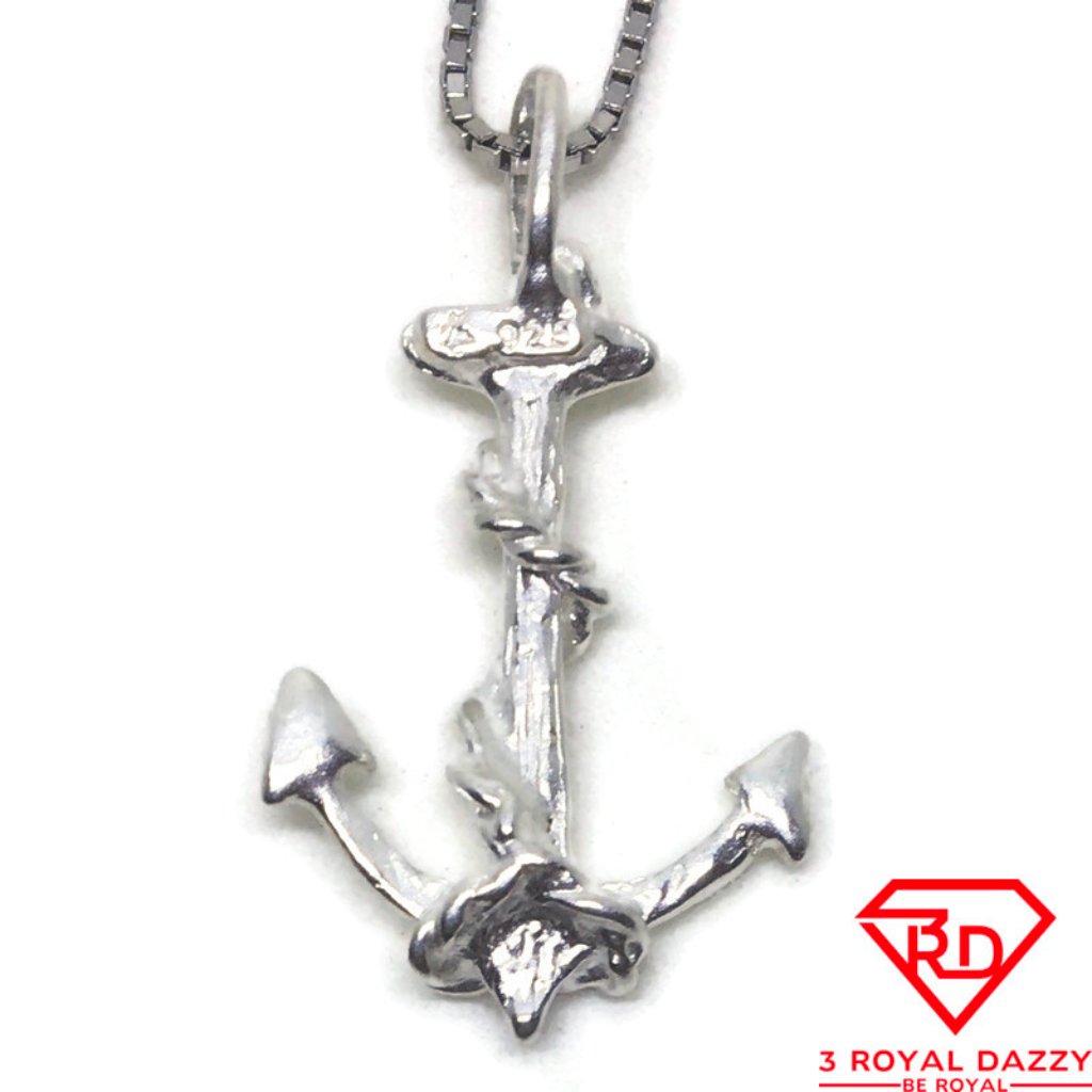 Ship Anchor Charm 3d Pendant 925 Sterling Silver